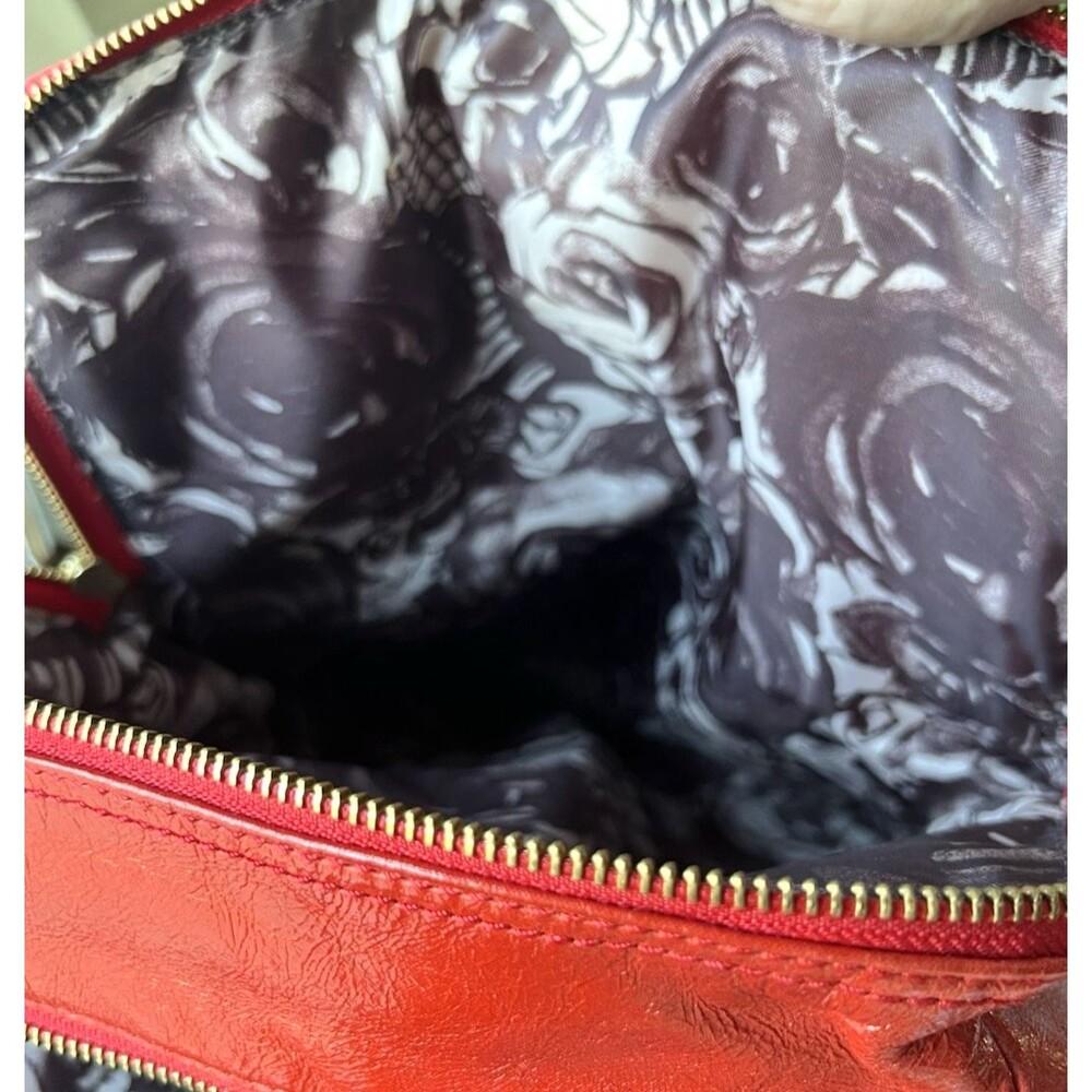 Hype Y2K Red Patent Leather Hobo Shoulder Purse Hand Bag Multiple Pockets Large - Picture 12 of 12